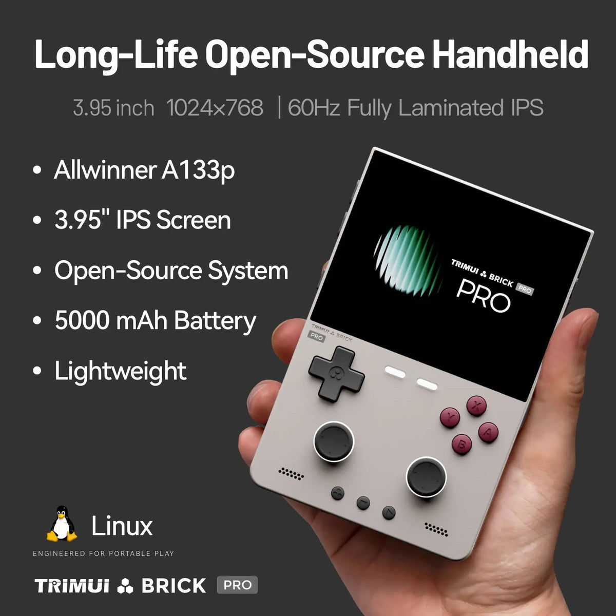 TRIMUI BRICK PRO Retro Handheld Game Console (2026 Version)