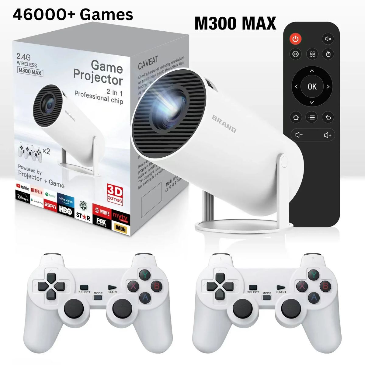 M300 MAX Retro game Projector (2026 Version)