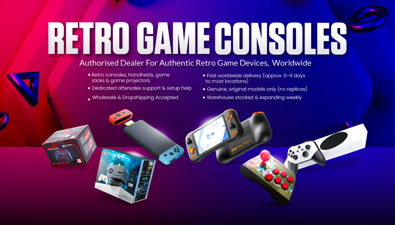 Retro Game Consoles Official Banner
