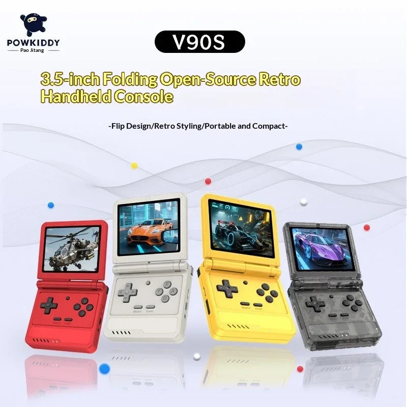 Powkiddy V90s Retro Handheld Game Console (2026 Version)