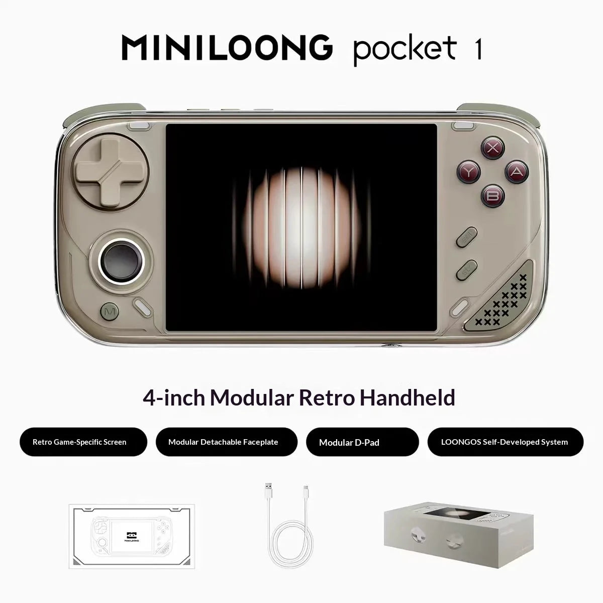 MINILOONG POCKET 1 Retro Handheld Game Console (2026 Version)