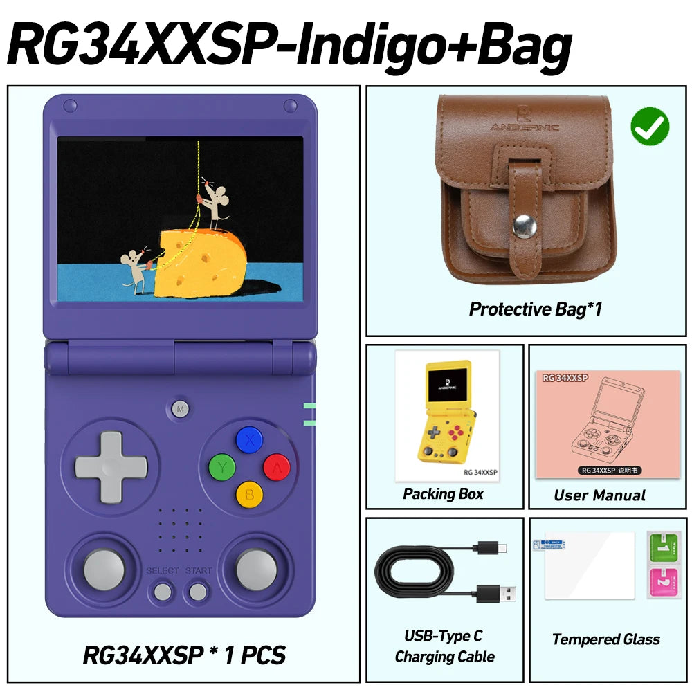 RG34XXSP Retro Handheld Game Console (2026 Version)