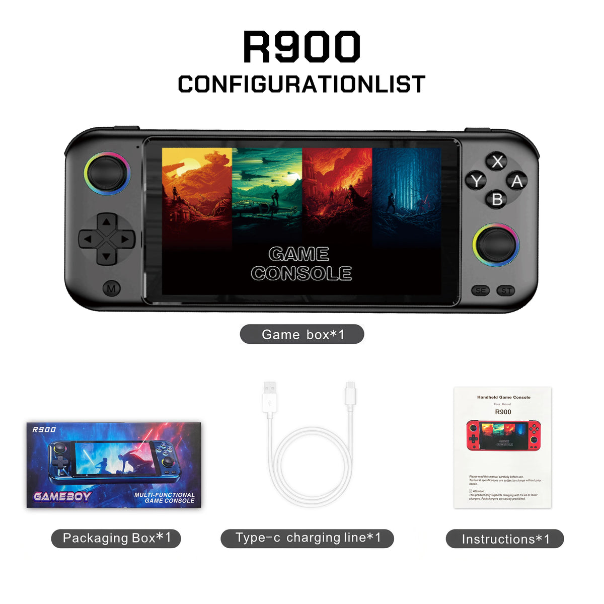 R900 Retro Handheld Game Console (2026 Version)