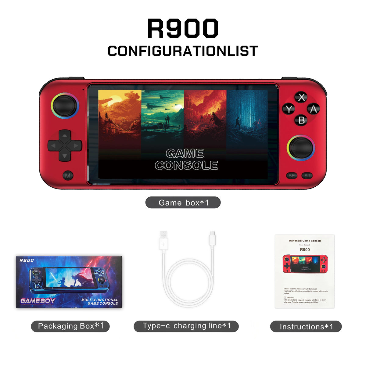 R900 Retro Handheld Game Console (2026 Version)