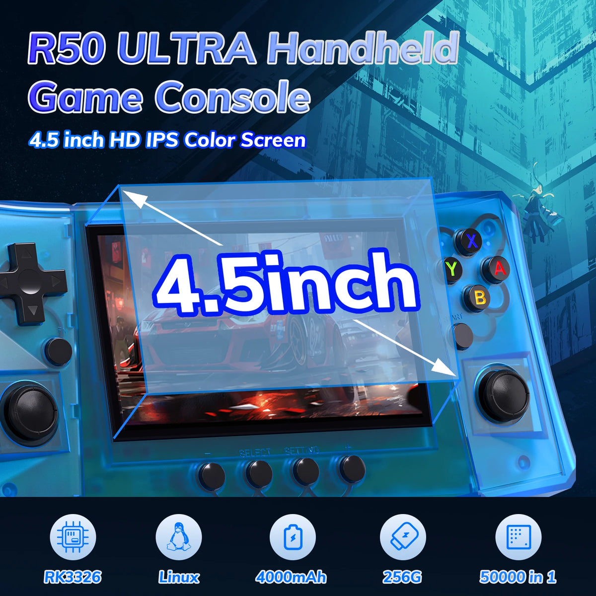 R50 Ultra Retro Handheld Game Console (2026 Version)