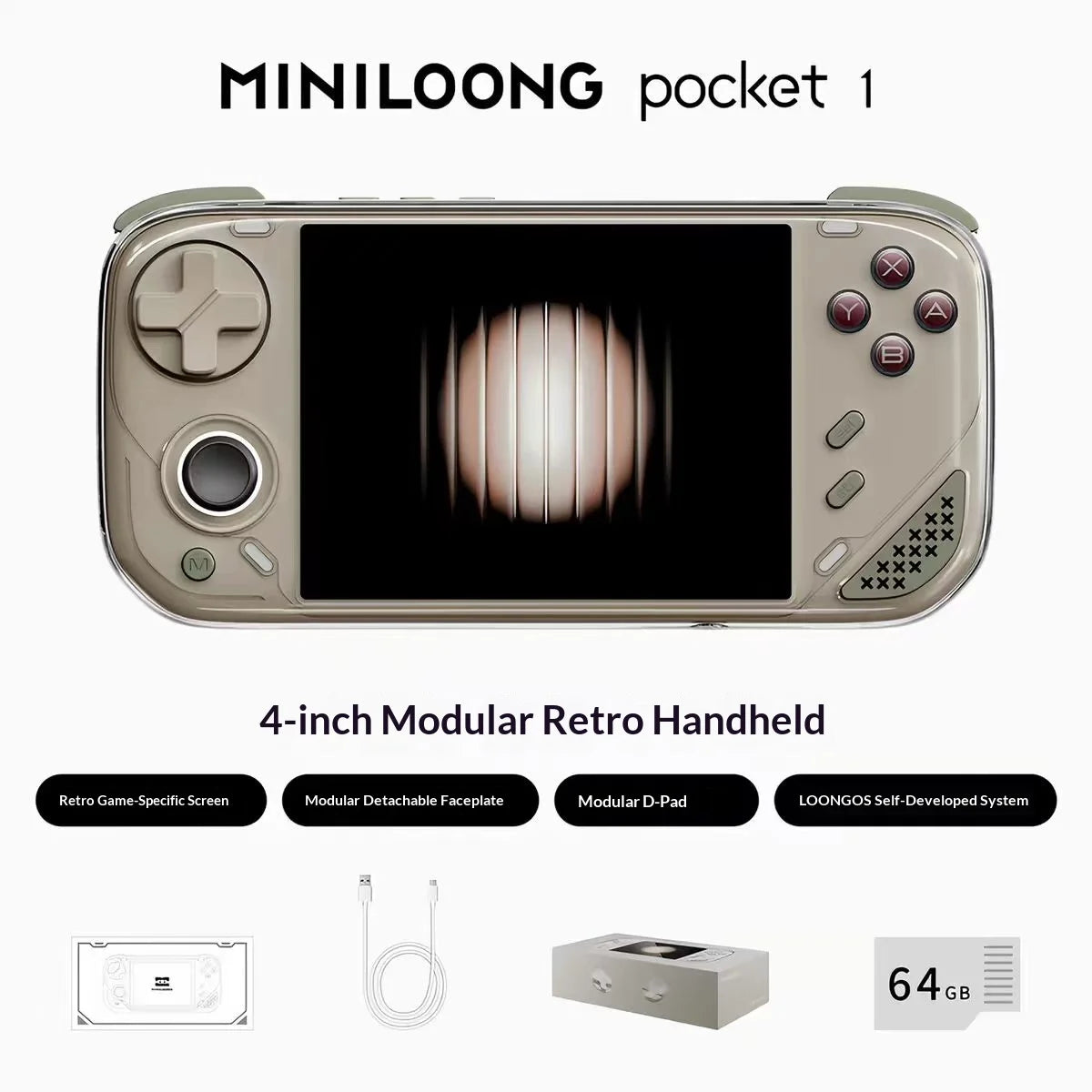 MINILOONG POCKET 1 Retro Handheld Game Console (2026 Version)