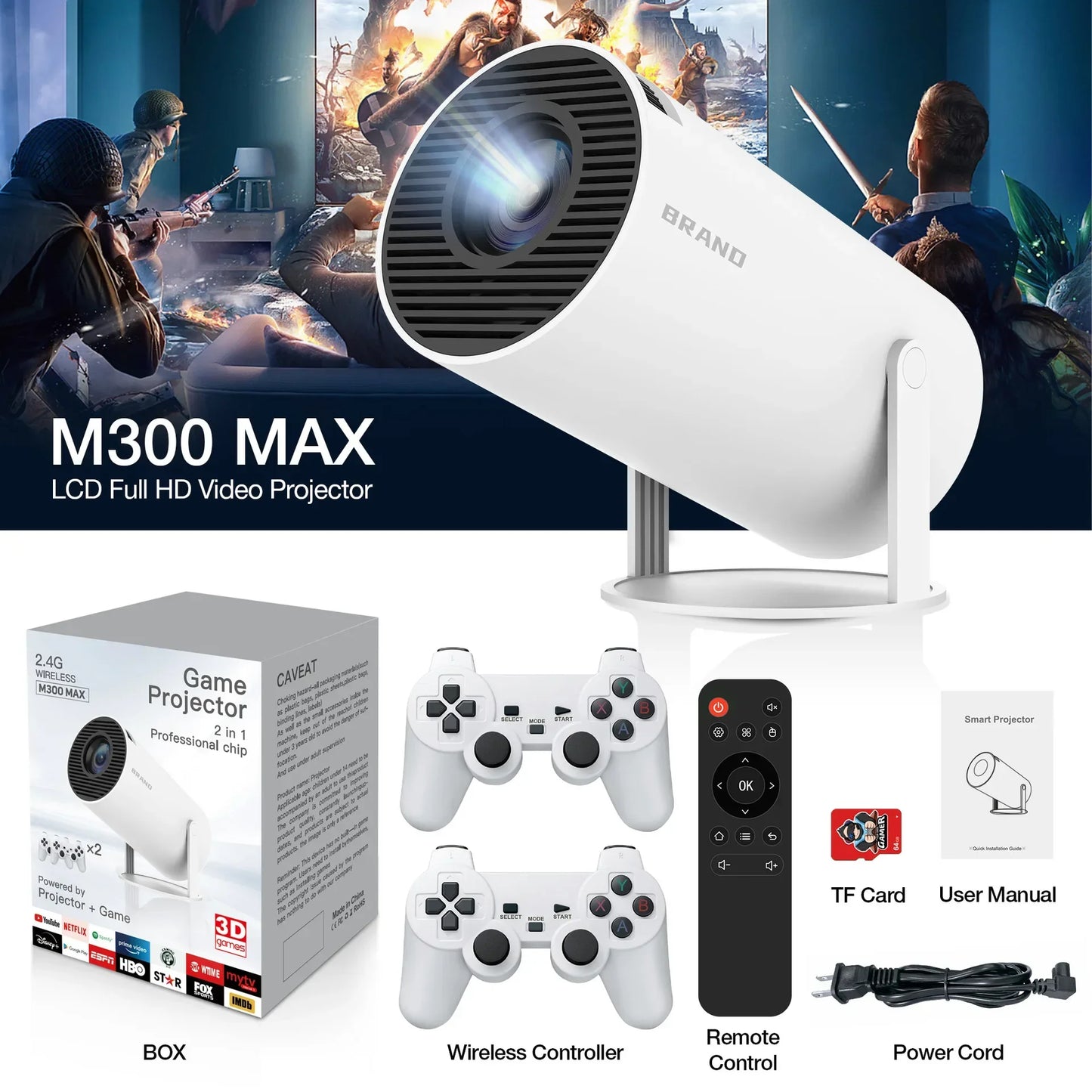M300 MAX Retro game Projector 