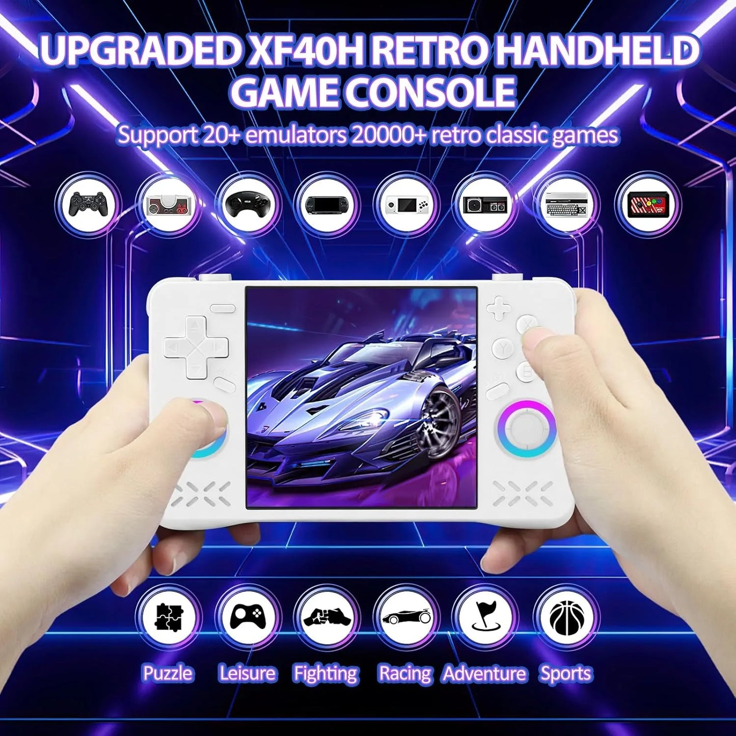 XF40H Retro Handheld Game Console (2026 Version)