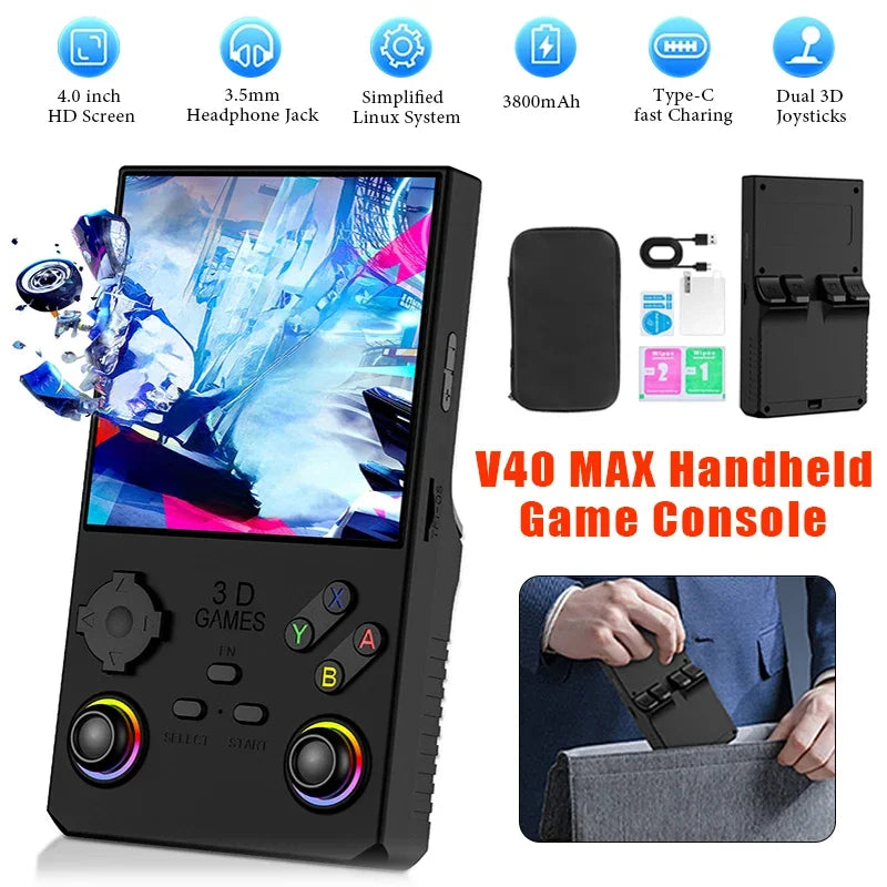 V40 MAX Retro Handheld Game Console (2026 Version)