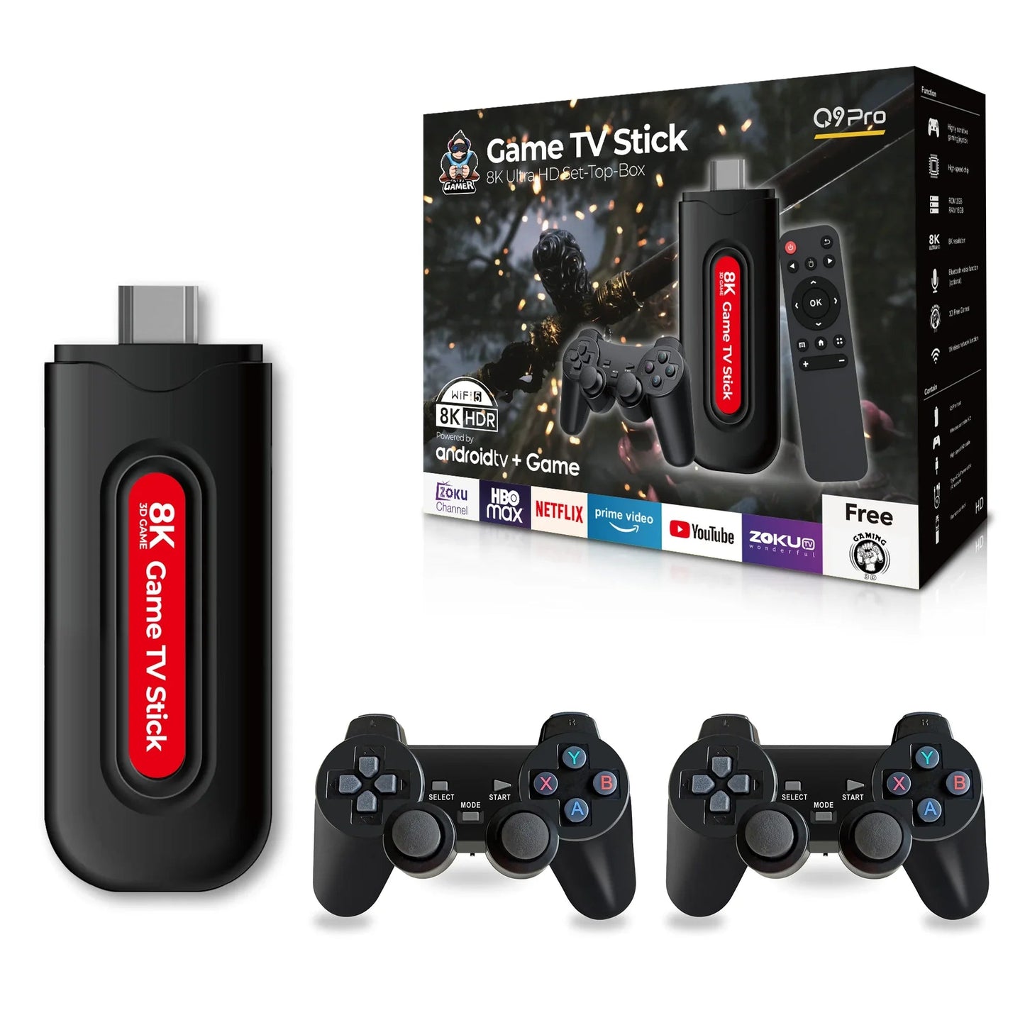 Q9 Pro Retro Game Stick (2026 Version)