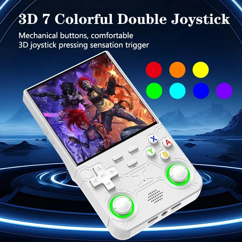 Console R36 Ultra 4'' HD – Jeux Rétro, 128 Go, Noir/blanc/violet – Portable Et Robuste !
