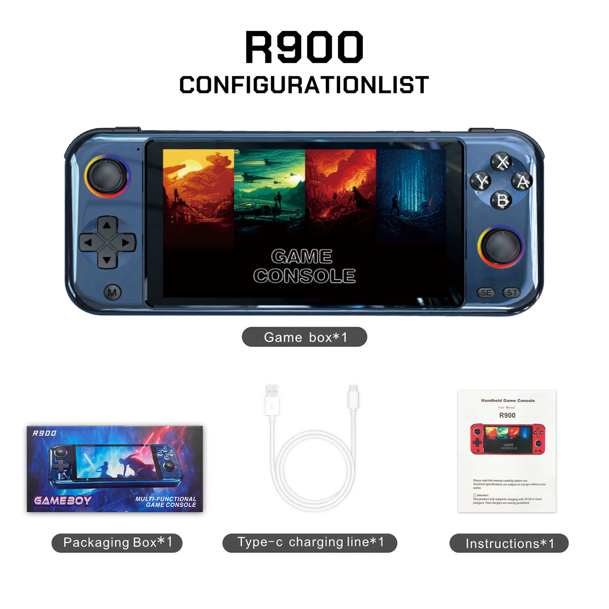 R900 Retro Handheld Game Console (2026 Version)