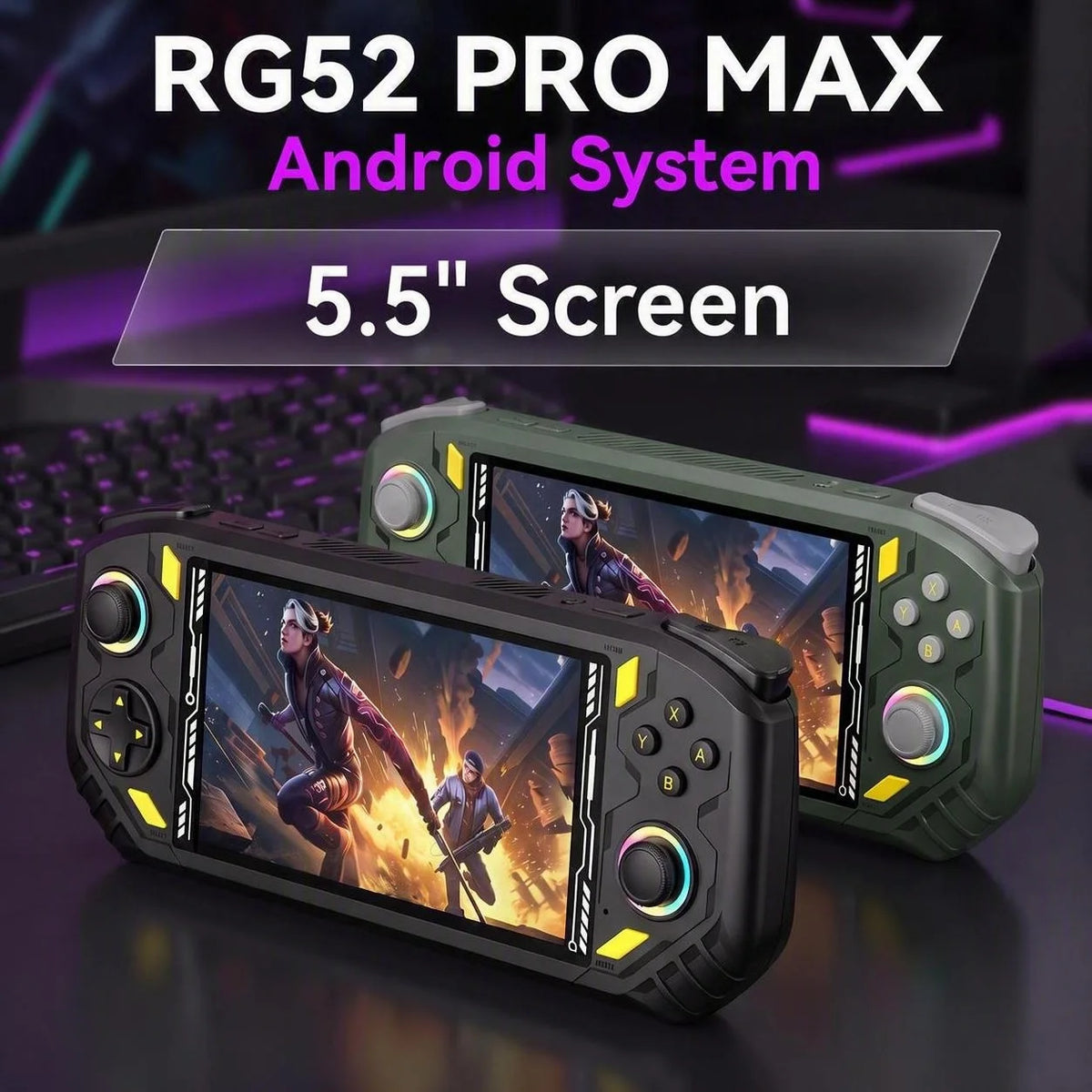 RG52 Pro Max Retro Handheld Game Console (2026 Version)