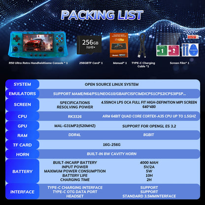 R50 Ultra Retro Handheld Game Console (2026 Version)