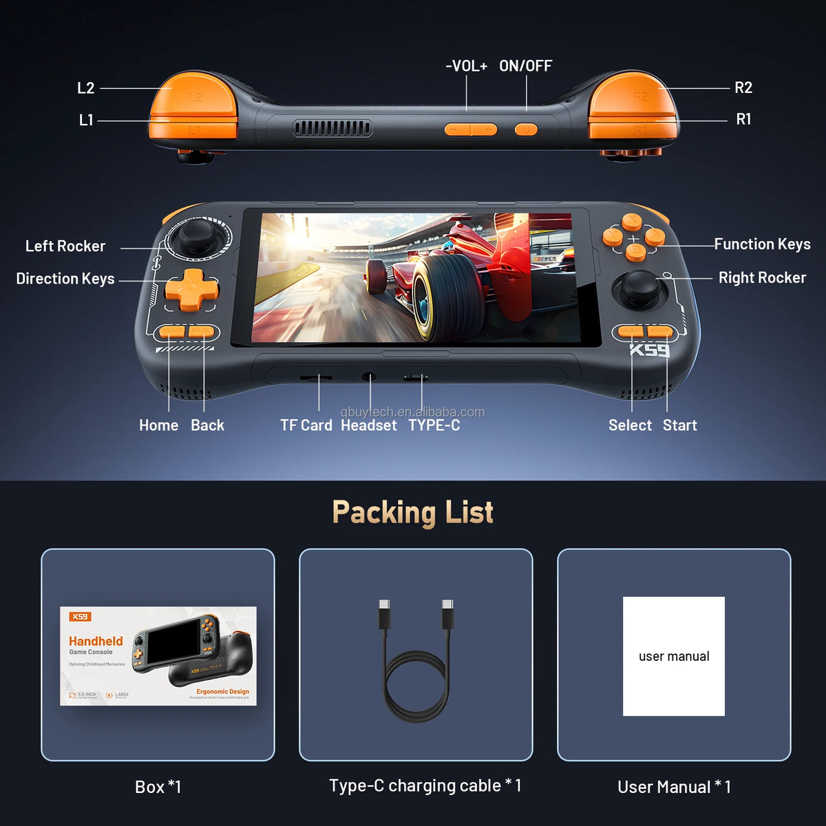 K59 Retro Handheld Game Console (2026 Version)
